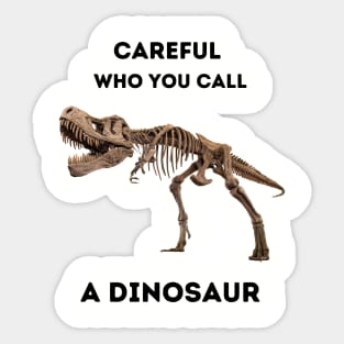 Careful Who You Call a Dinosaur Sticker